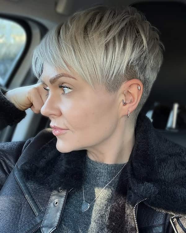 Edgy Undercut with Side Bangs 