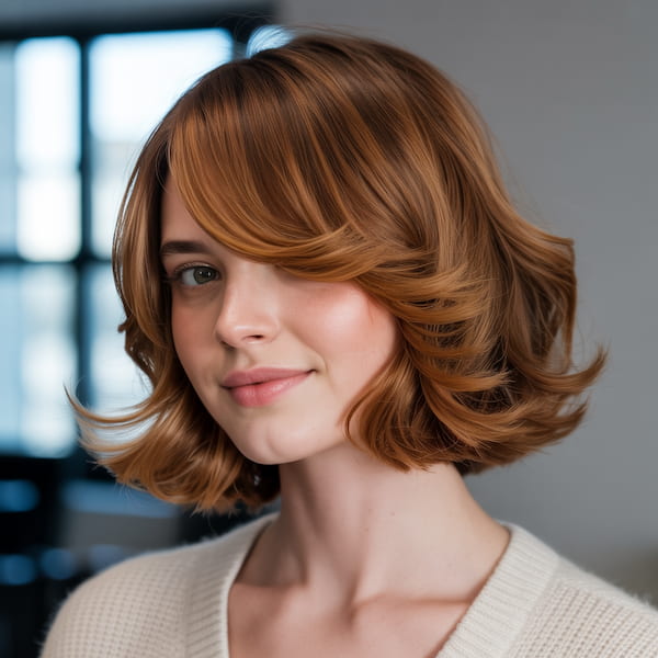 Feathered Bob with Fringe 