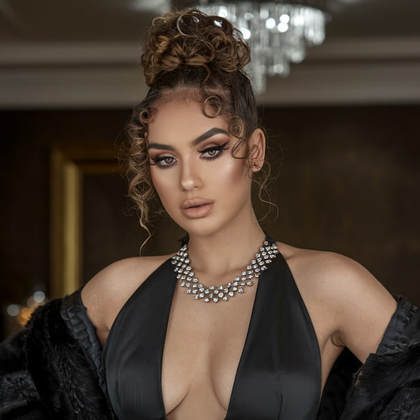 Glam Bun with Tendrils