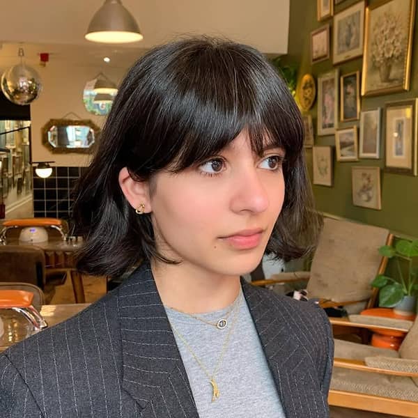Layered Bob with Soft Fringe