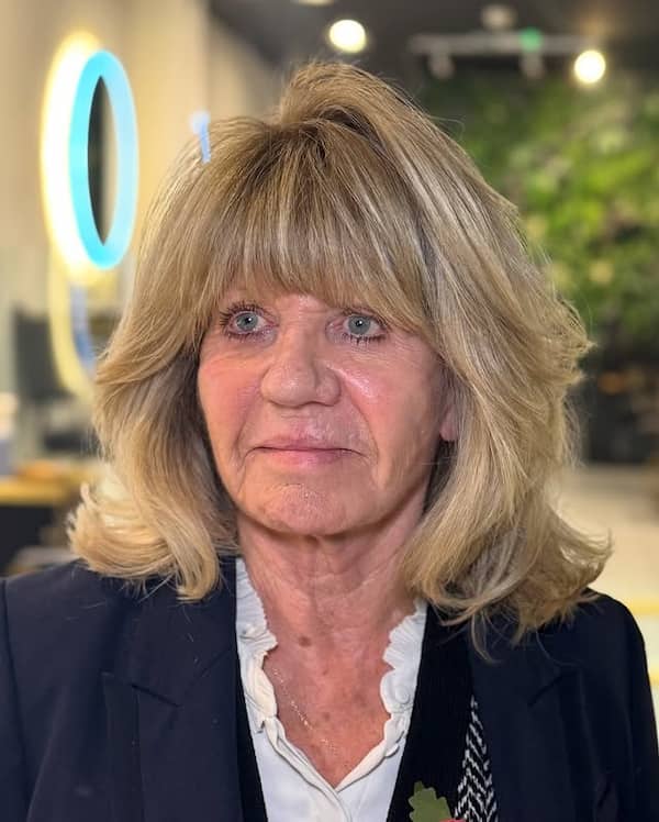 Long Bob with Soft Fringe for Women over 50