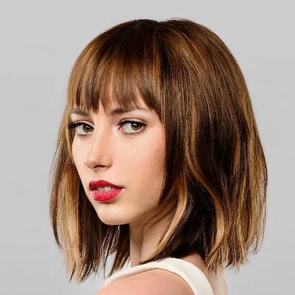 Long Bob with Soft Fringe