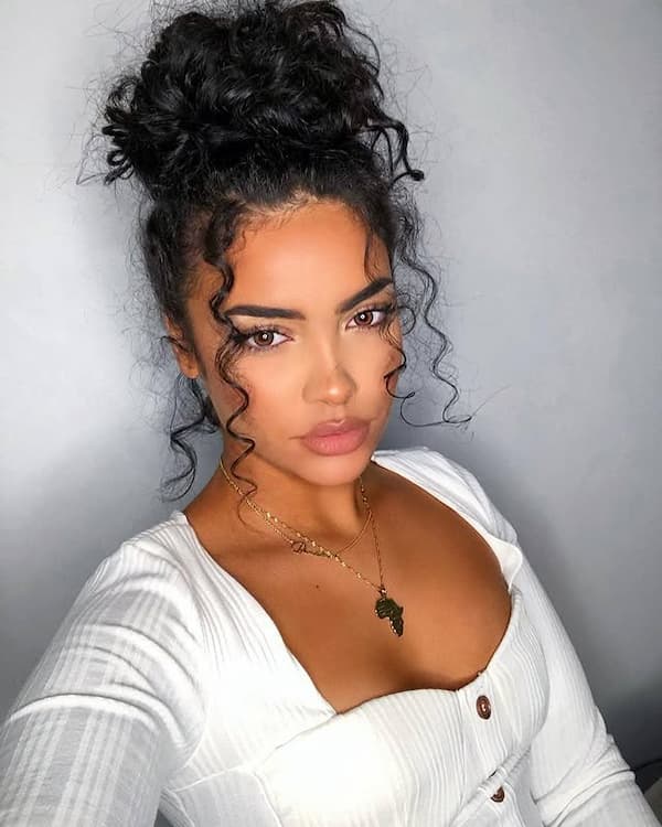 Messy Bun with Tendrils
