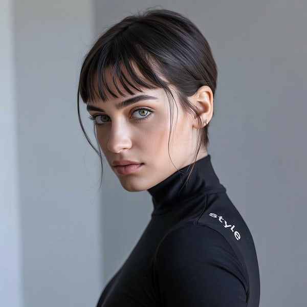 Pixie with Baby Wispy Bangs 