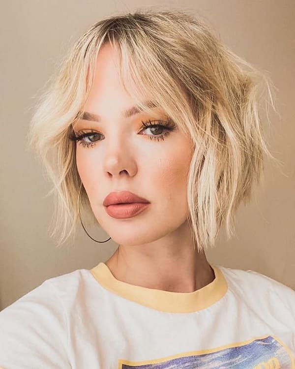 Shaggy Bob with Curtain Fringe