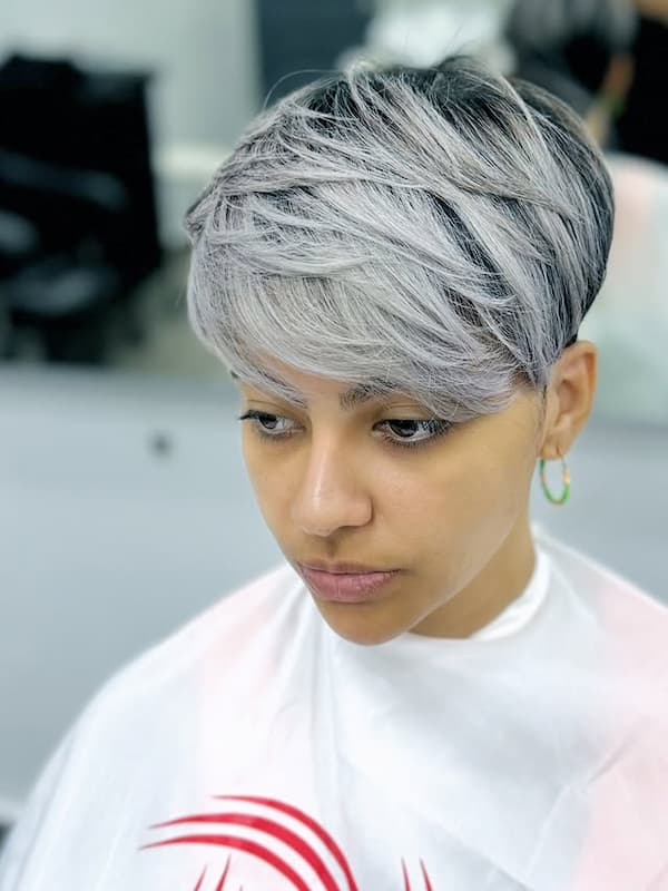Side Layered Pixie with Nape 