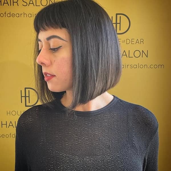 Straight Bob with Micro Blunt Bangs
