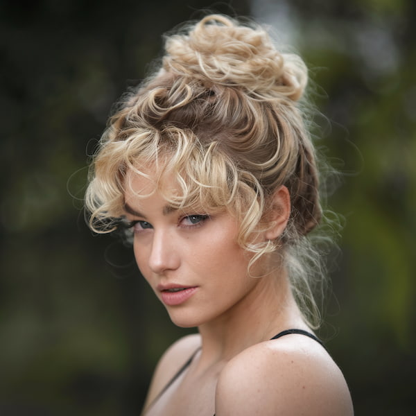 Textured Blonde Bun 