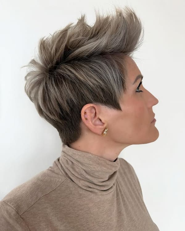Textured Edgy Layered Pixie