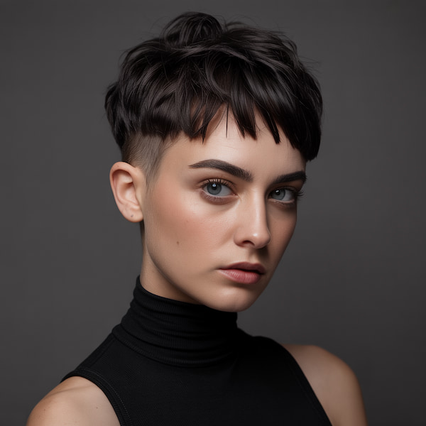 Undercut Pixie with Baby Bangs 