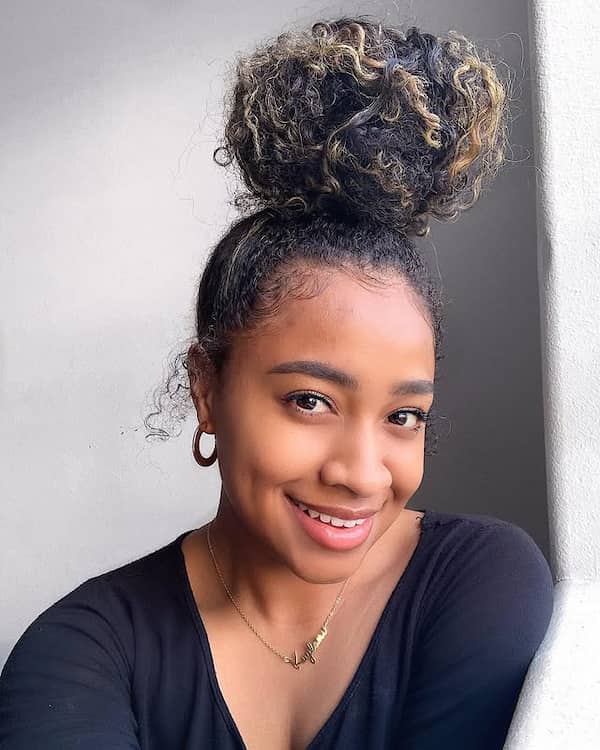 Voluminous Rounded High Bun