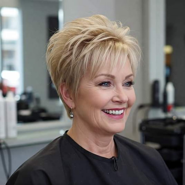Layered Pixie with Wispy Bangs