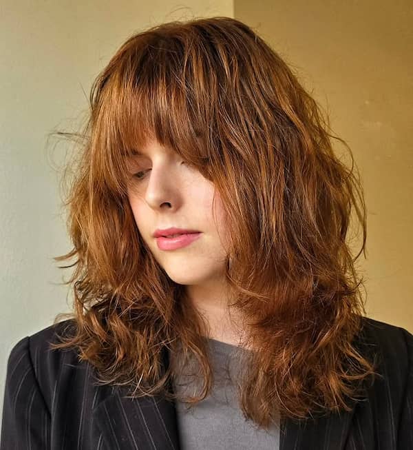Layered Shaggy with Long Bangs 