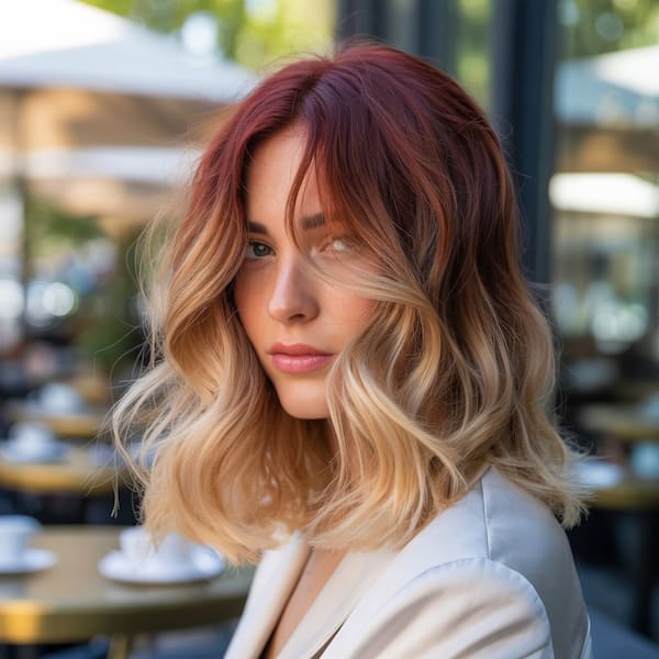 Ombre Wavy Haircut 