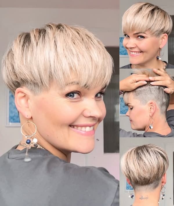 Rounded Layered Pixie with Undercut