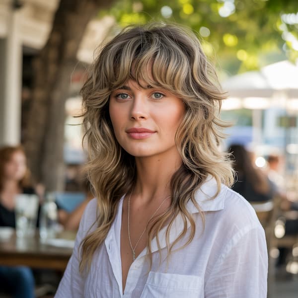 Shaggy Mullet for Wavy Hair