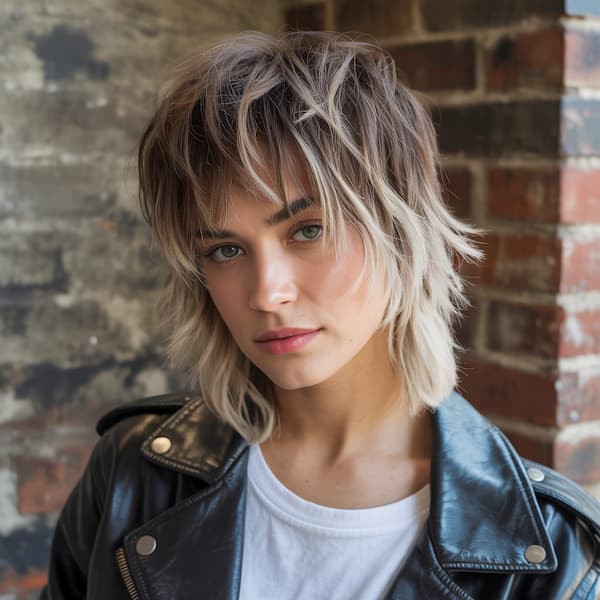 Short Modern Shaggy Mullet 