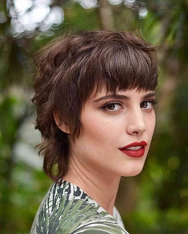 Short Shaggy Mullet with Fringe