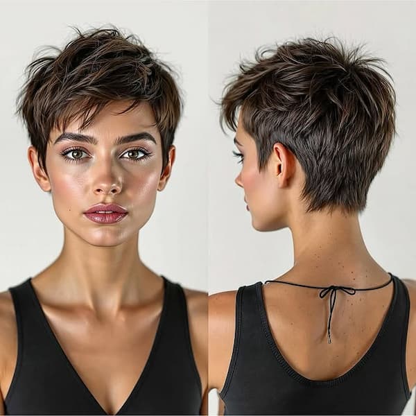 Textured Pixie with Side Bangs
