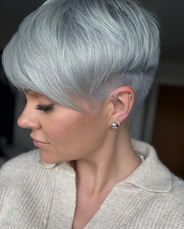Undercut Side Swept Pixie