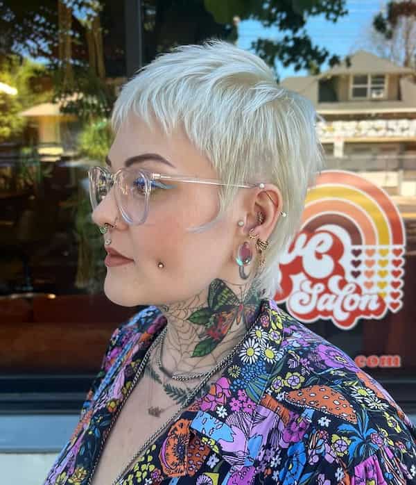 Blonde Pixie Mullet