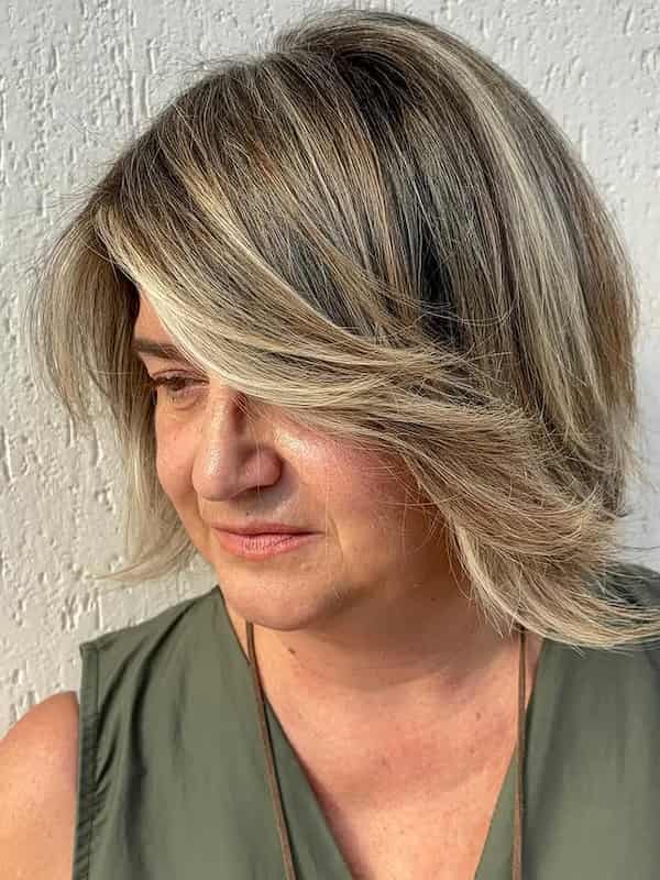 Bob with Feathered Bangs 