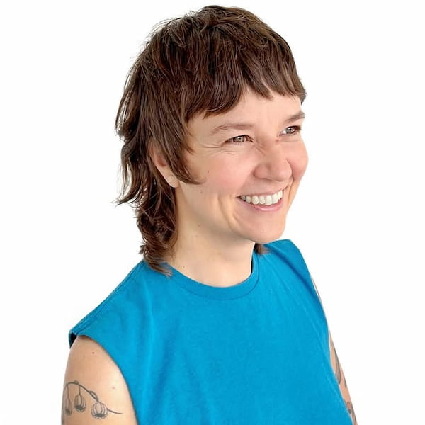 Brunette Pixie Mullet 