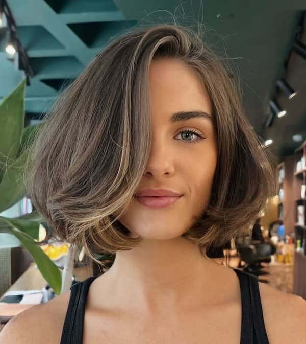 Brunette Textured Bob