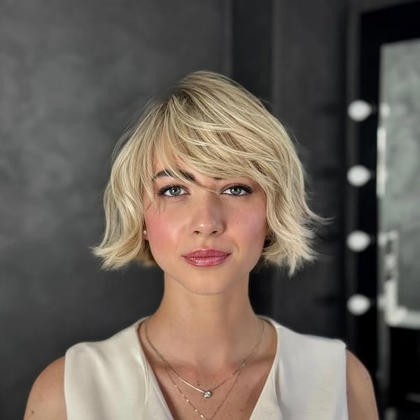 Cropped Feathered Bob
