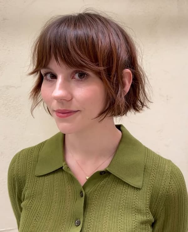 French Bob with Full Bangs 