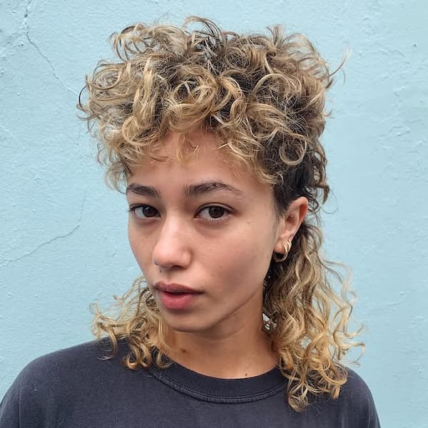 Full Curly Pixie Mullet