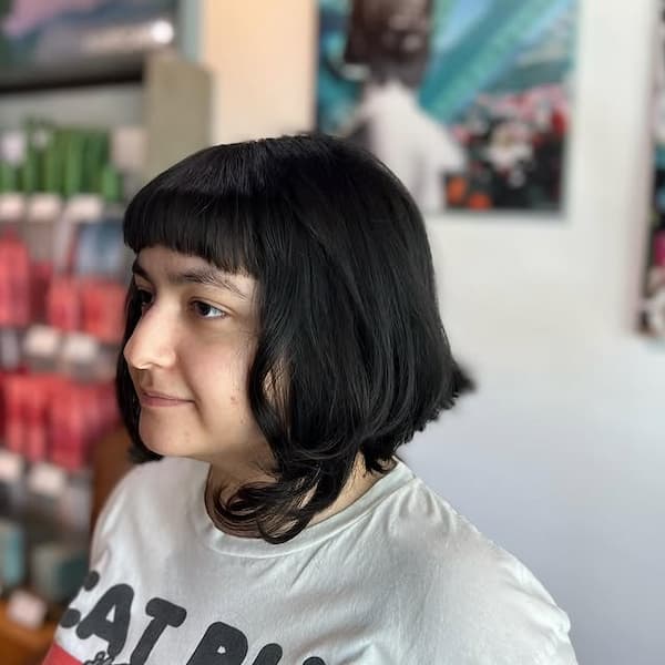 Inverted French Bob with Baby Bangs