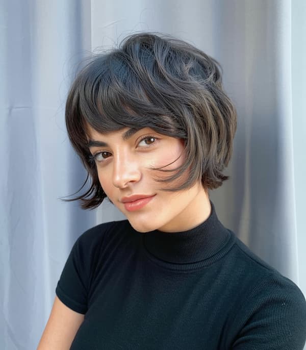 Layered Bixie with Side Bangs 