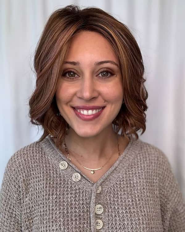 Layered Bob with Side Bangs 