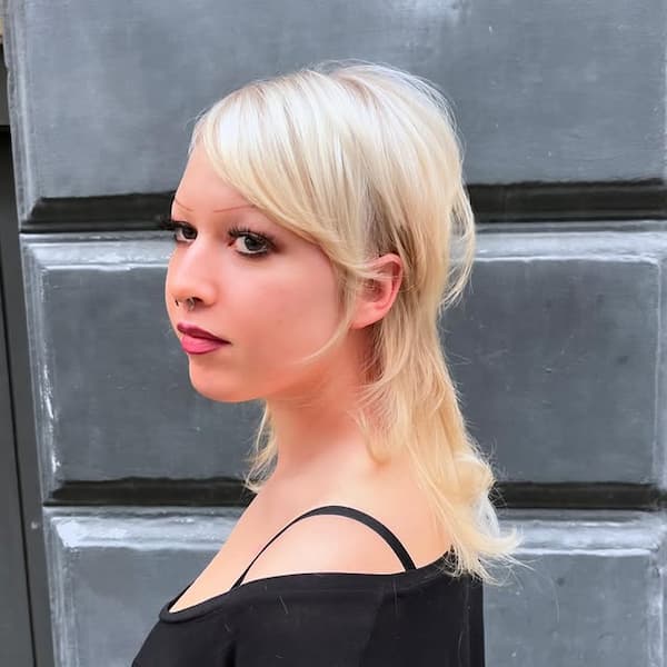 Nape Haircut with Side Bangs 