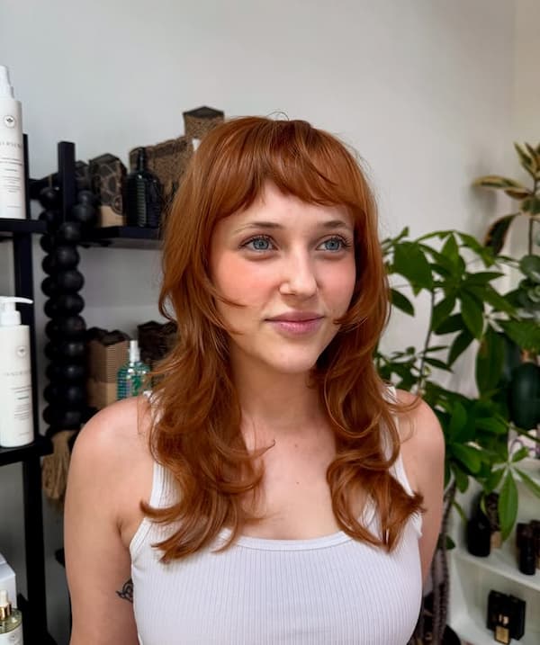 Shag with Baby Side Bangs 