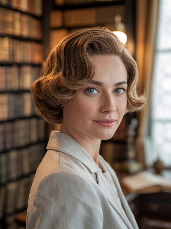 Side-Parted Feathered Haircut 