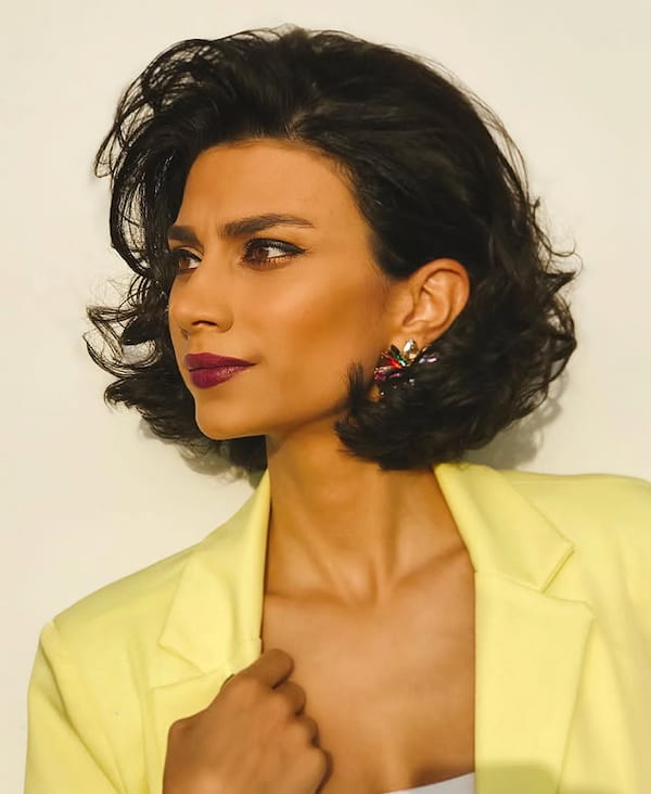 Side-Parted Layered Bob 