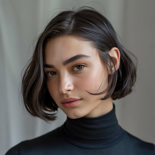Simple Side-Parted French Bob 