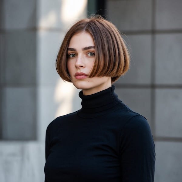 Sleek Cropped French Bob