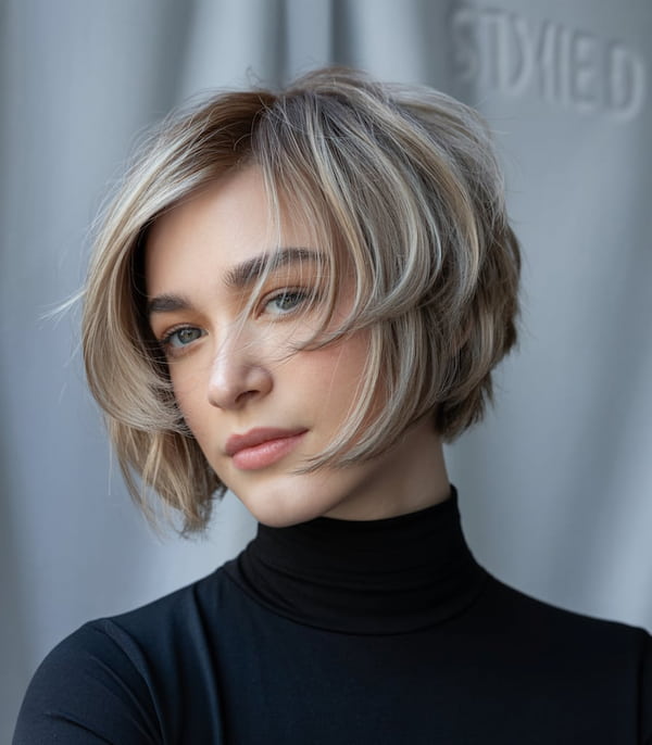 Stepped Layered Inverted Bob