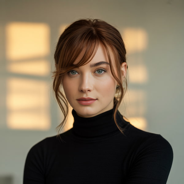 Updo with Side Bangs 