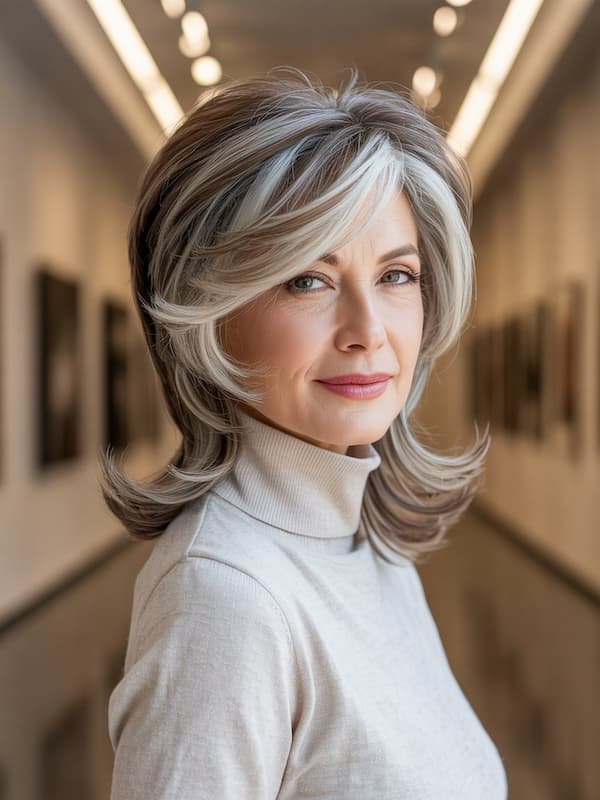 Wolf Cut with Long Side Bangs