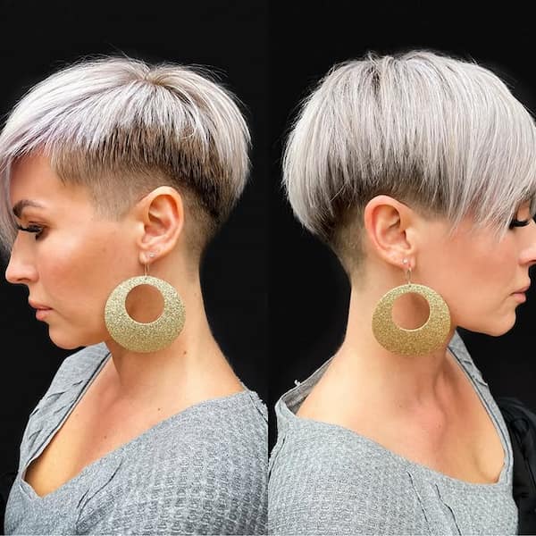 Asymmetrical Pixie with Shaved Sides