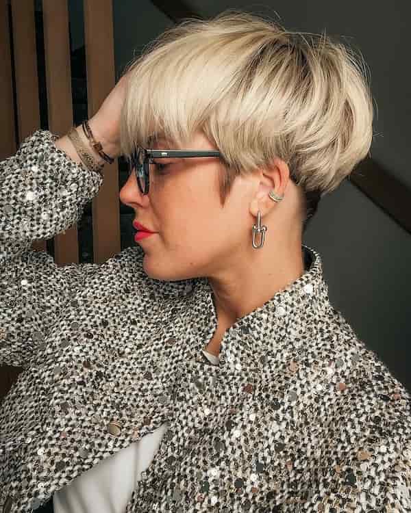 Capped Pixie with Choppy Bangs 