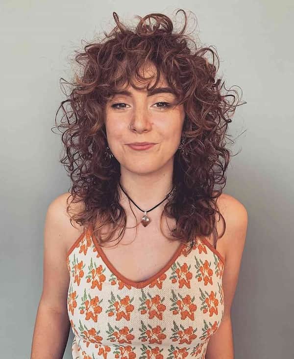 Curly Shag with Messy Layers 