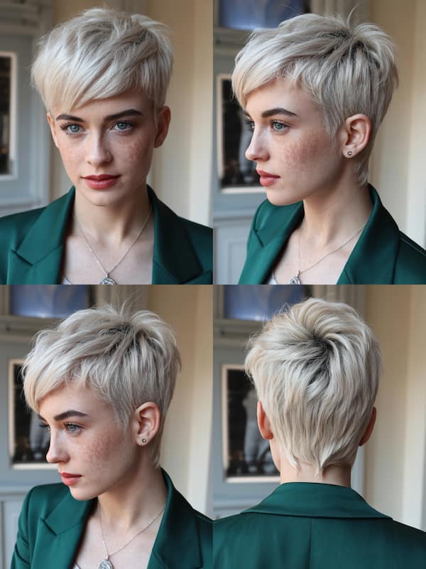 Layered Edgy Pixie with Side Bangs