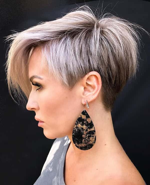 Layered Pixie with Nape and Side Bangs 