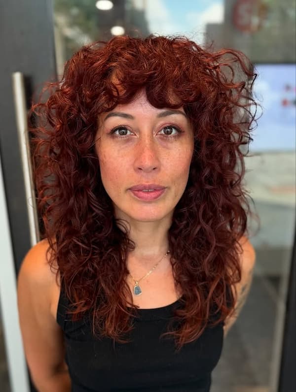 Light Brunette Shaggy Cut for Mid-Length Hair 
