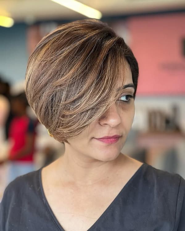 Long Blonde Pixie Cut
